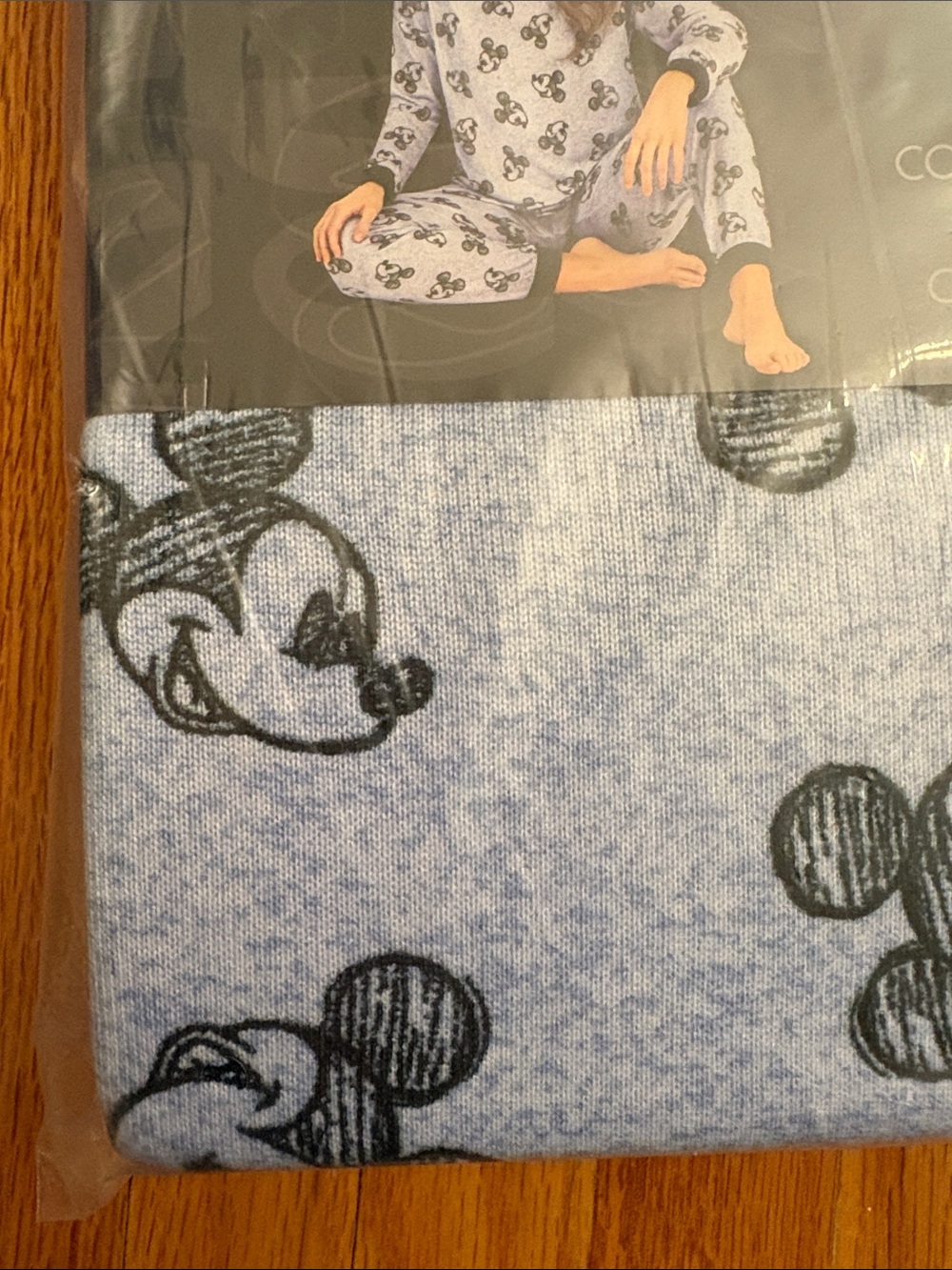 BNWT Disney Light Blue and Black Mickey Mouse 2-Piece Pajama Set - Picture 4 of 5